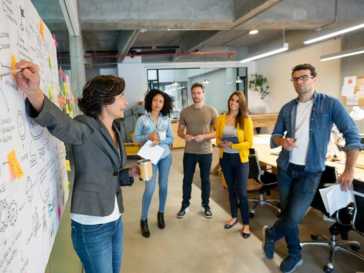 Business people having a meeting