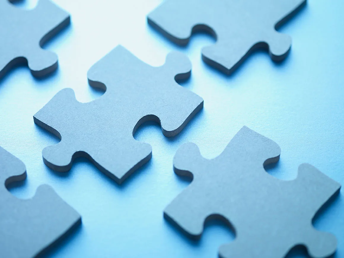 Illustration of jigsaw puzzle pieces