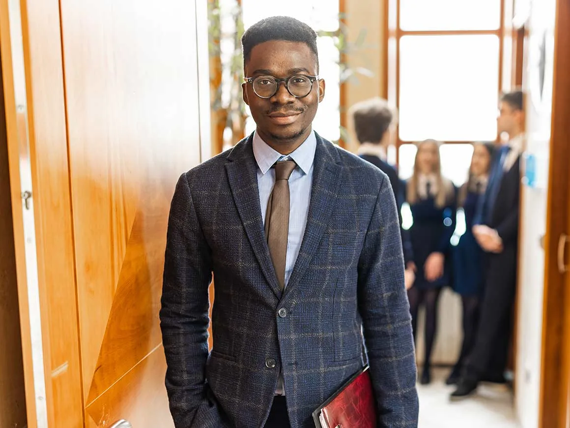 Portrait of African American teacher